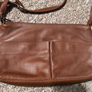 - Stone Mountain Shoulder Bag Hampton Hobo pebble brown leather shoulder purse